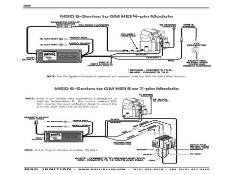 Msd 6al ignition box msd digital 6al with rev limiter sbc bbc sbf 6425. Msd 6al Wiring Diagram Hei Distributor