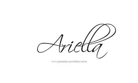 ariella name tattoo designs