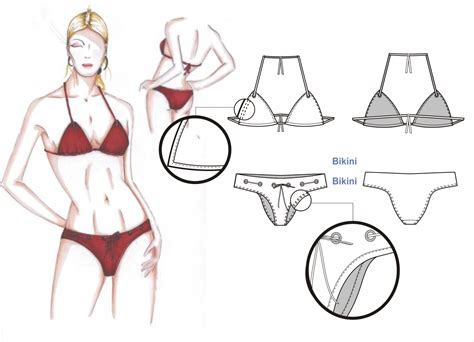 Patrones de Vestido de Baño Bikini MJ1203b Modafacil