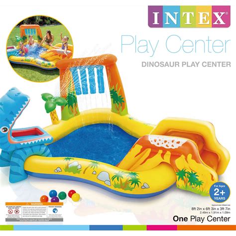 enjoy fun in the sun in your own backyard this summer with the dinosaur play center pool by