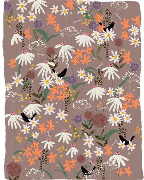 March Garden By Joy Laforme On Artfully Walls Textile Patterns Textile