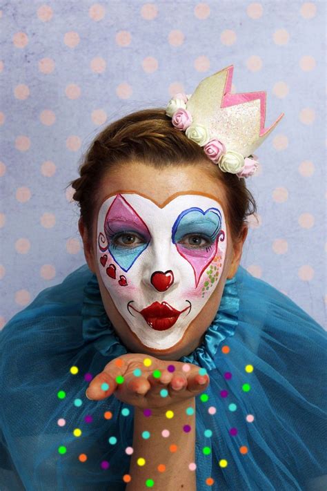 Clown Facepainting Make Up Zu Karneval Faschingfacepainting Von
