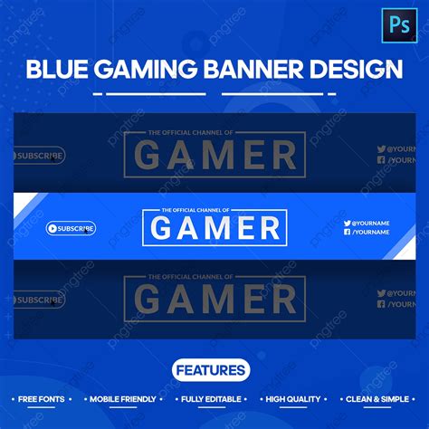 Gaming Youtube Banner Png Vector Psd And Clipart With Transparent