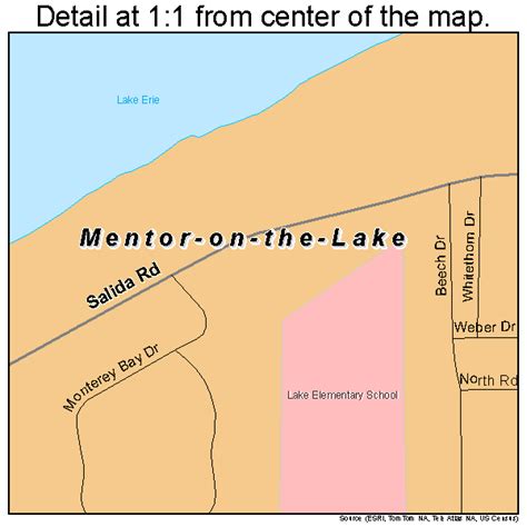 Mentor On The Lake Ohio Street Map 3949098