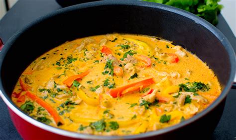 · coconut milk and chicken broth: Dairy Free Thai Red Chicken Coconut Curry