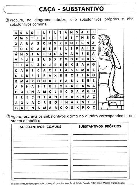Pr Milla Atividades Sobre Substantivos Comuns E Pr Prios