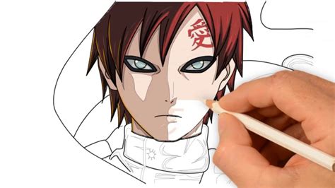 Como Dibujar A Gaara Paso A Paso How To Draw Gaara From Naruto Otosection