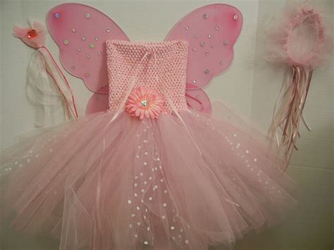 Pink Fairy Costume With Lined Top For Sizes 3 6 Pink Fairy Costume