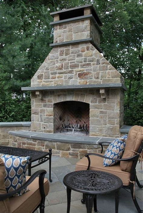 Attach a stone board on top of the arch. Outdoor Stone Fireplace Design Idea (Outdoor Stone ...