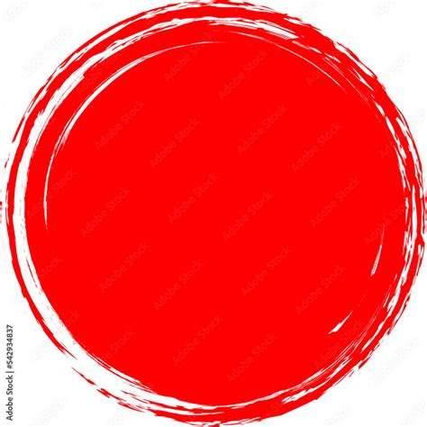 Vetor De Red Brush Circle Round Stamp Vector Isolated On Background