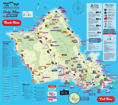 Oahu Tourist Map For Families Tourist Map Tourist Map Images