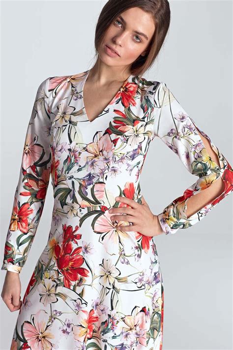 Please do not sell anything made with this pattern. Ecru Maxi Long Floral Pattern Dress