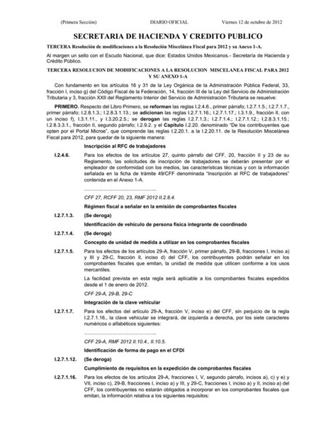 regla I 2 7 1 16 Diario Oficial de la Federación