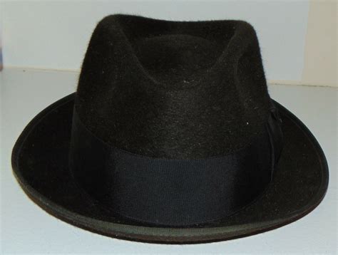 Royal De Luxe Stetson Hat John B Stetson Company Black Oval Long 7 14