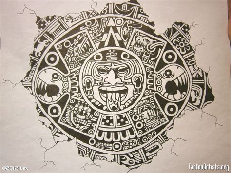 An Aztec Tattoo Design Photo 1 Free Tattoo Designs Aztec Calendar