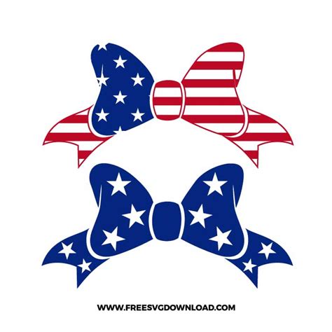 4th of July Bow SVG & PNG free cut files - Free SVG Download