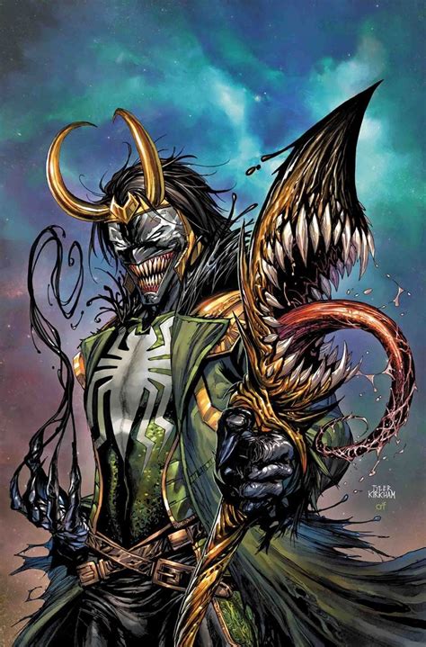 Avengers 11 2017 Loki Venomized Variant Cover By Tyler Kirkham