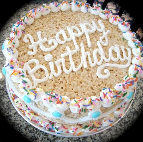 Rice Krispie Birthday Cake Birthday Cake Cake Ideas By