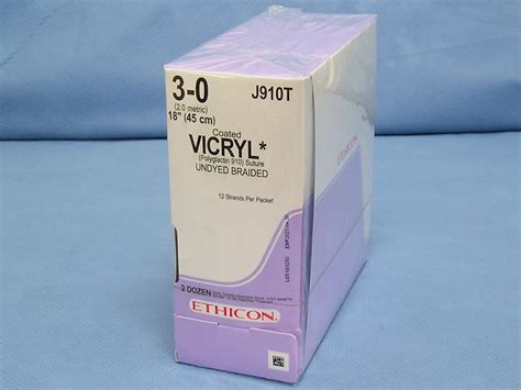 Vicryl J910t Vicryl Suture 3 0 18 Undyed Sutupak Box Of 24 Da