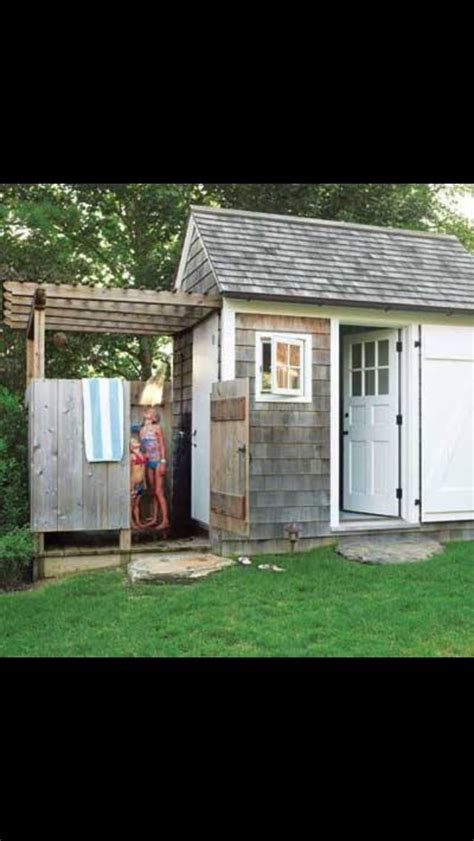 ️ Pool Shed Backyard Sheds Outdoor Sheds Outdoor Spaces Outdoor