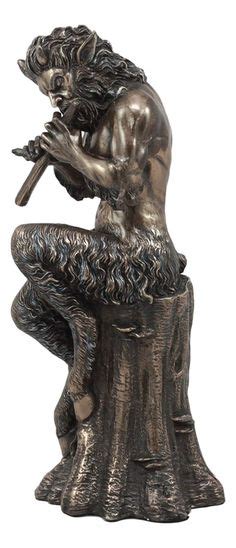 European Collectibles Greek Romantic God Pan Playing Flute Statue Love And Lust Faunus 10