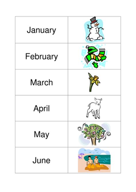 Months And Seasons Matching Activity By Charlottemc Teaching
