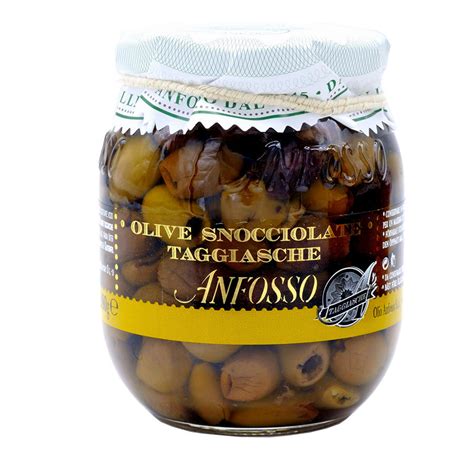 Olive Taggiasche Snocciolate In Olio Extra Vergine 280 Gr Olio Anfosso