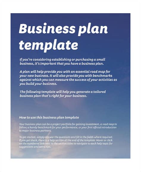 Basic Business Plan Template 18 Free Pdf Format Download