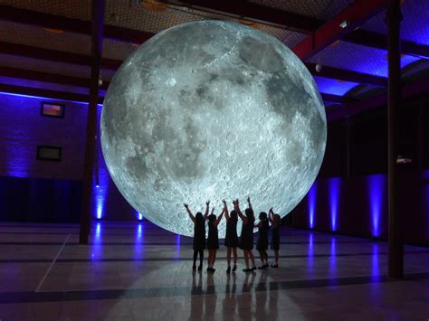 The Museum Of The Moon An Illuminated 23 Foot Lunar Replica Currently