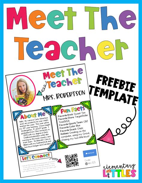 Meet The Teacher Free Template Free Printable Templates