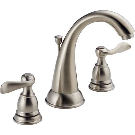 An oversized or undersized faucet could create a functional and aesthetic mismatch. Shop Delta Windemere Brushed Nickel 2-Handle Widespread ...