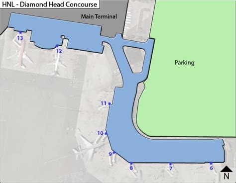 Honolulu Airport Hnl Diamond Head Concourse Map