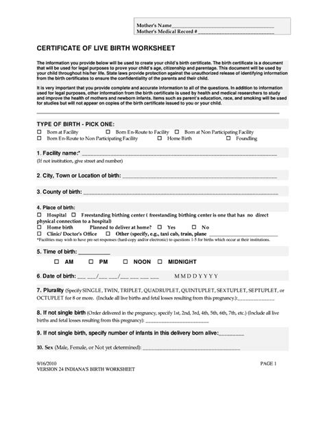 form  certificate   birth worksheet fill  db excelcom