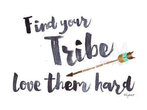 Find Your Tribe Love Them Hard Home Decor Motivational Etsy