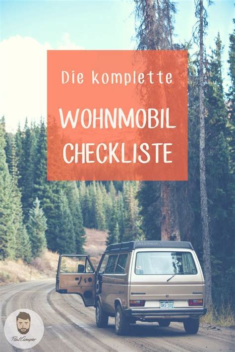 Die Ultimative Checkliste Für Dein Wohnmobil Paulcamper Magazin Wohnmobil Checkliste