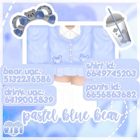 Aesthetic Blue Roblox Outfit Idea In 2021 Bloxburg Decal Codes Decal