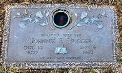 John Franklin Johnnie Crigger 1927 1992 Find A Grave Memorial