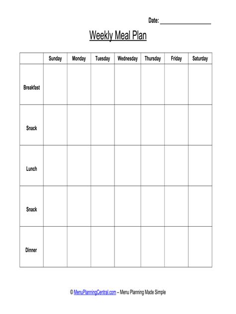 Free Editable Weekly Meal Planner Template Word Fill Out And Sign Online