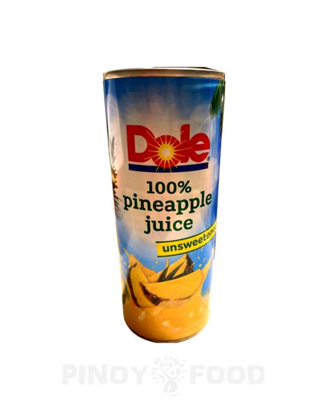 Dole 100 Pineapple Juice Unsweetened 240ml Pinoyfood Store