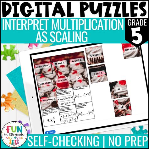 Interpret Multiplication As Scaling Digital Puzzles 5nf5 5th Grade
