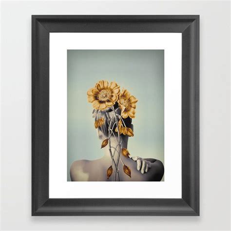 Woman With Flowers 2 Framed Art Print By Dada22 Society6 Framed Art