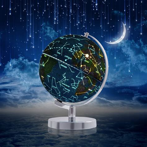 Wizdar Illuminated World Globe For Kids Learning 3 In 1 Interactive