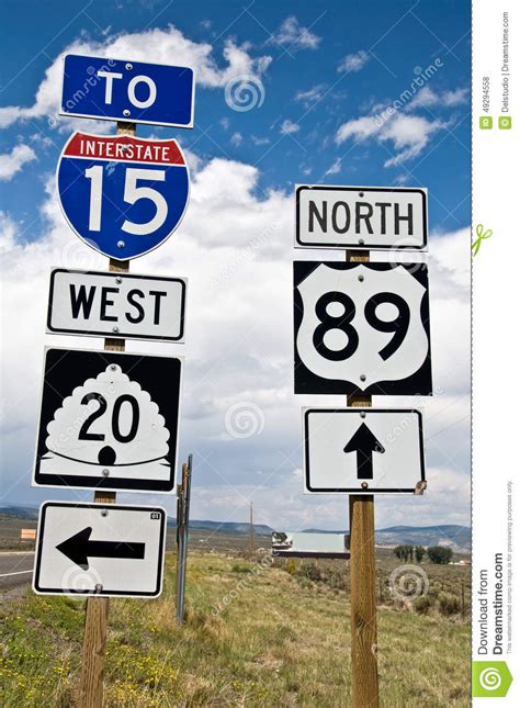 American Route Markers Stock Photo Image Of Guide Close 49294558