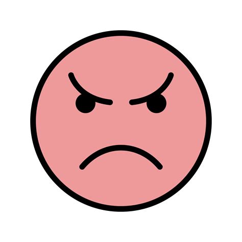 Angry Emoticon Vector Icon 380997 Vector Art At Vecteezy