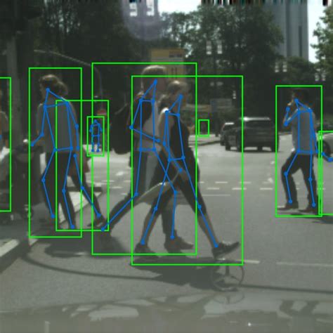 Pedestrian Detection And Pose Estimation Results Of Cluenet On An Image