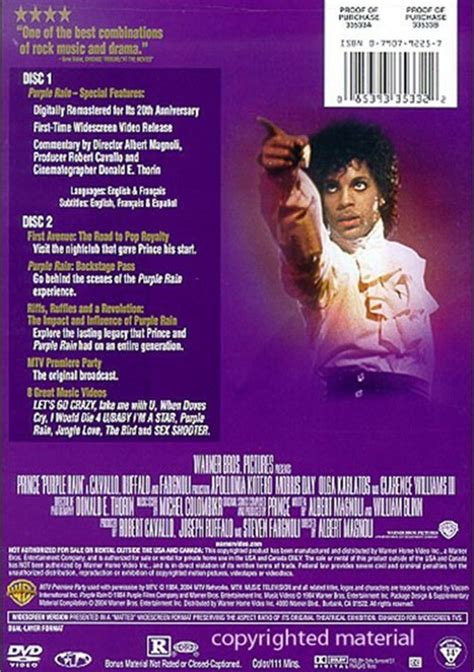Purple Rain 20th Anniversary Special Edition Dvd 1984 Dvd Empire