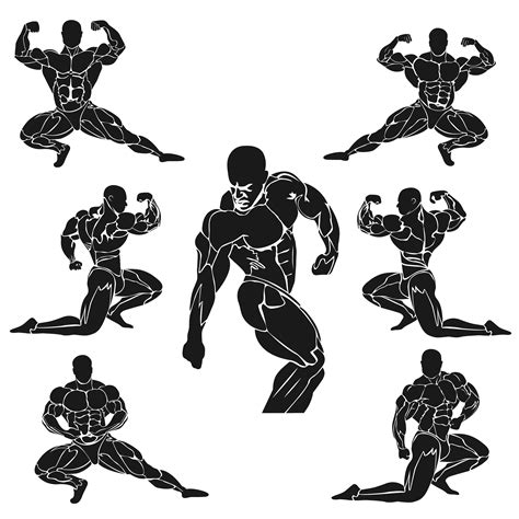 set of bodybuilding icons muscles healthcare illustrations ~ creative market