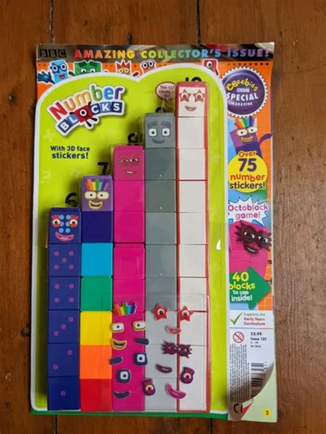 Numberblocks Magazine Issue 131 With Toy Numbers 6 10 Bbc Cbeebies £5