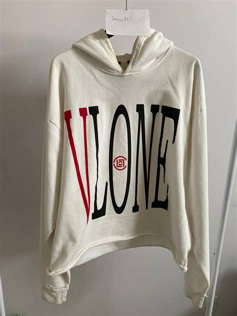 Vlone Cropped Vlone Clot Collab Hoodie Grailed