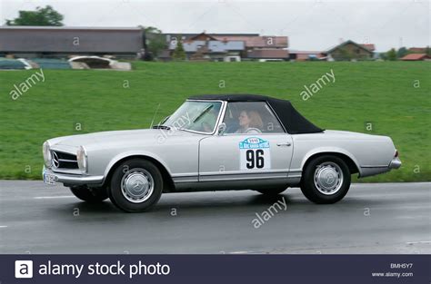 Old Convertible Mercedes Benz Classic Sports Car Stock